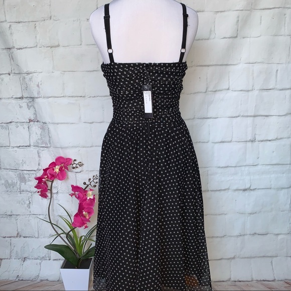 Rock Steady Heather Dress Black Polka Dots Sz M - Picture 5 of 9